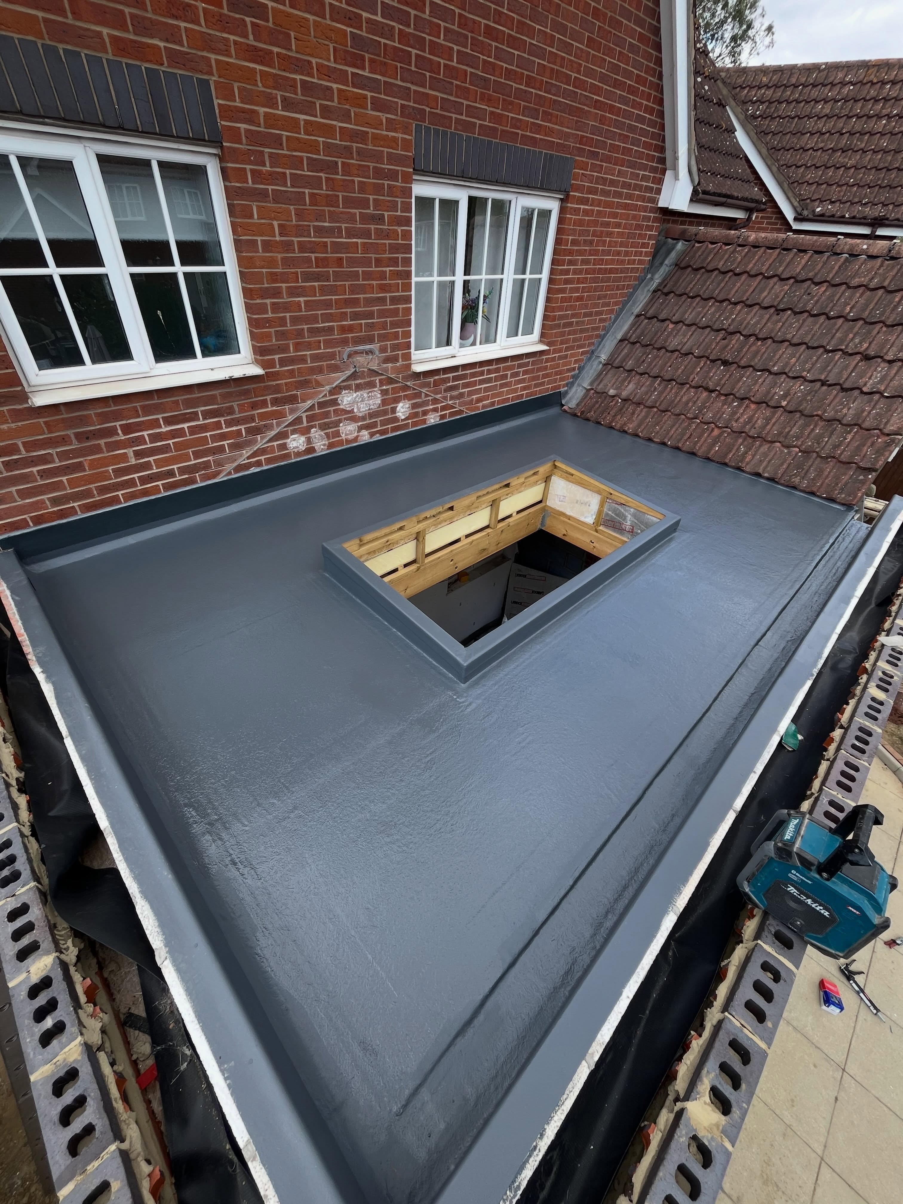 Flat roof example